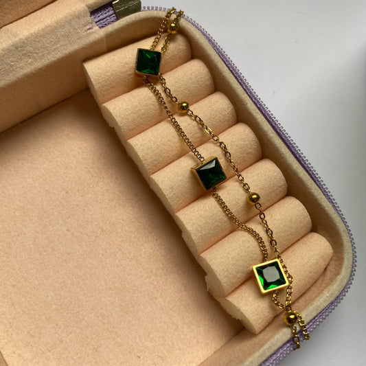Emerald Chain Bracelet