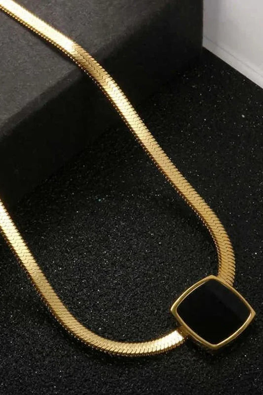 Black Square Necklace