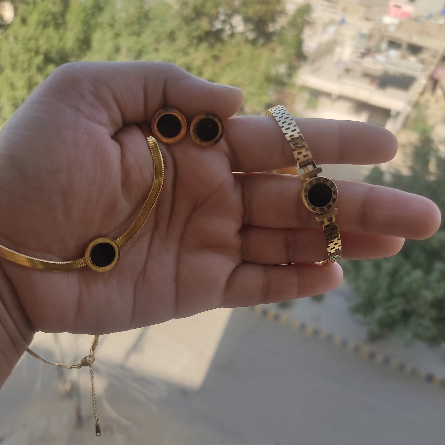 Roman Numerals Jewellery Set