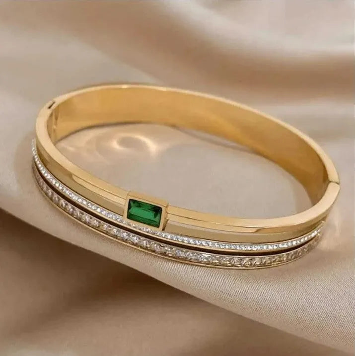 Emerald Stone Bangle